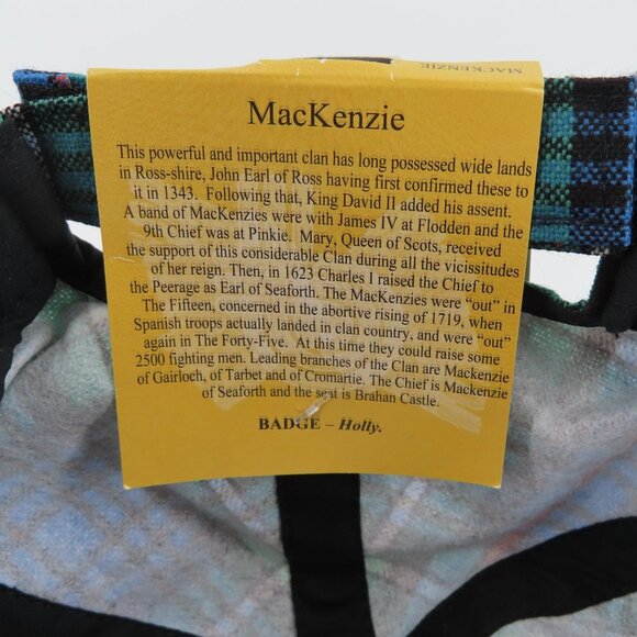 Ingles Buchan MacKenzie Tartan Golf Baseball Hat Cap Adult OS Wool Scotland NEW - Picture 8 of 10